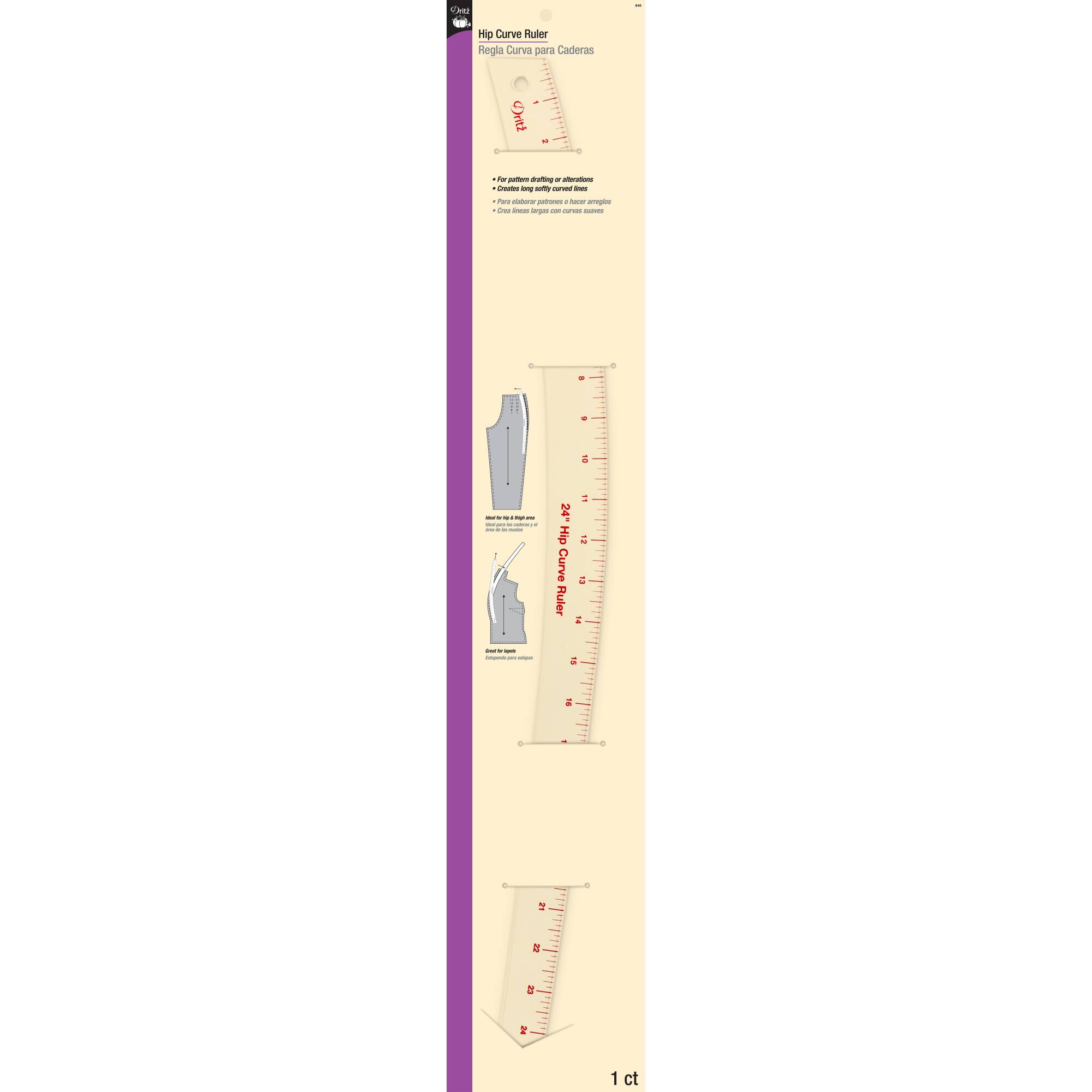 Dritz® 24" Clear Hip Curve Ruler For Pattern Drafting